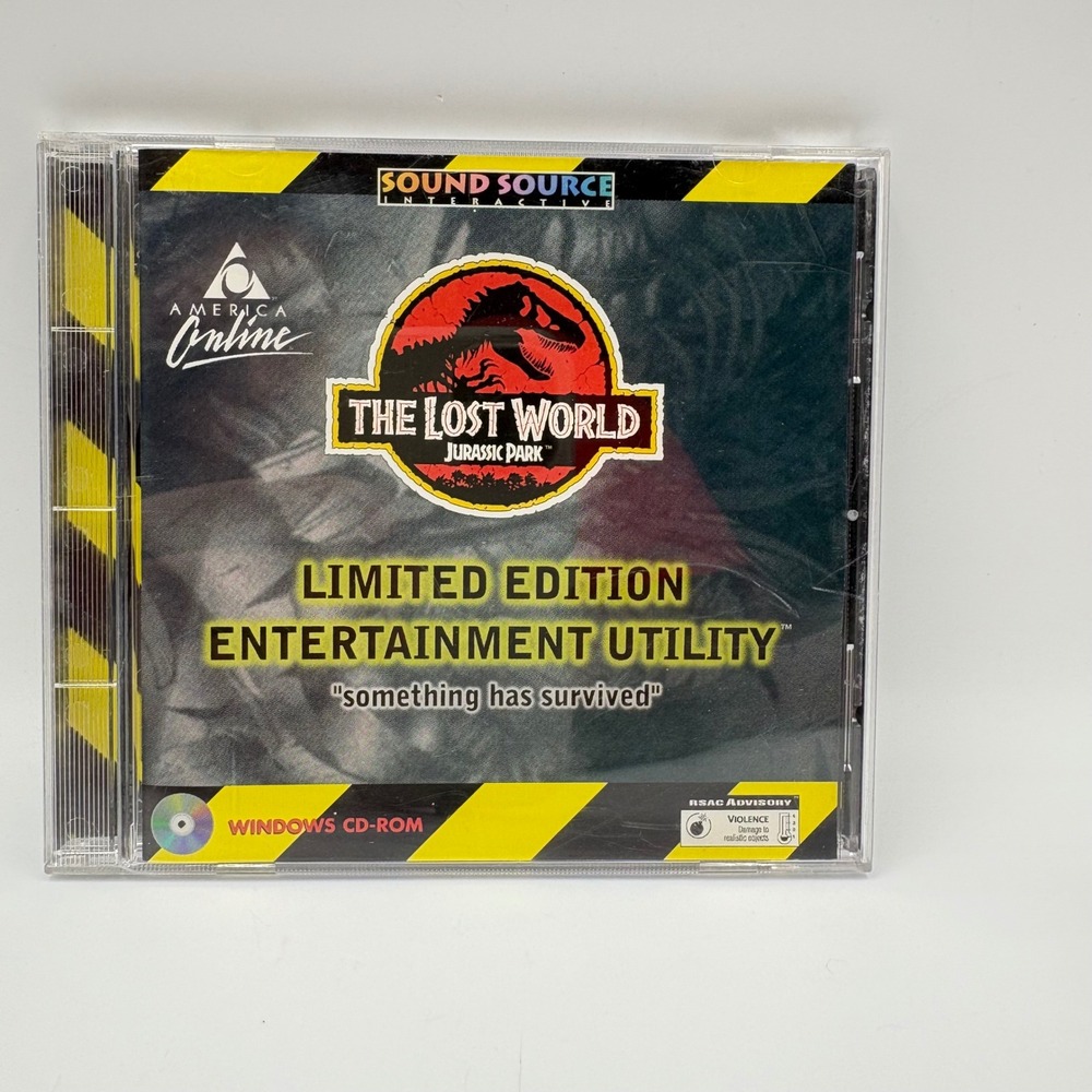 Sound Source The Lost World Jurassic Park PC CD-ROM Utility OS Size Black Good